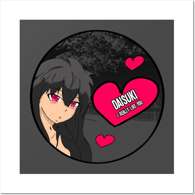 Daisuki - I really like you Anime Valentine Wall Art by HCreatives